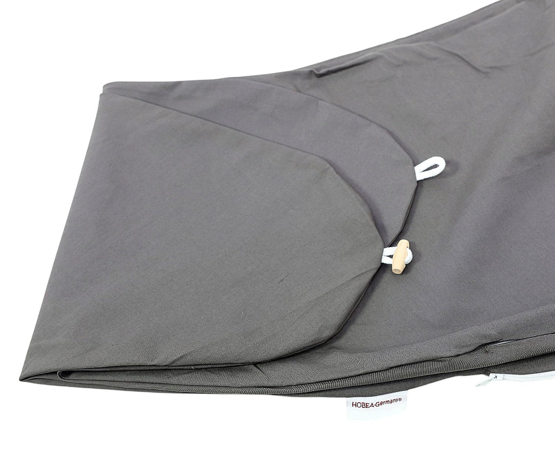 HOBEA-Germany Stillkissenbezug für Stillkissen 190cm Designs (anthrazit) Anthrazit Bezug für Stillki