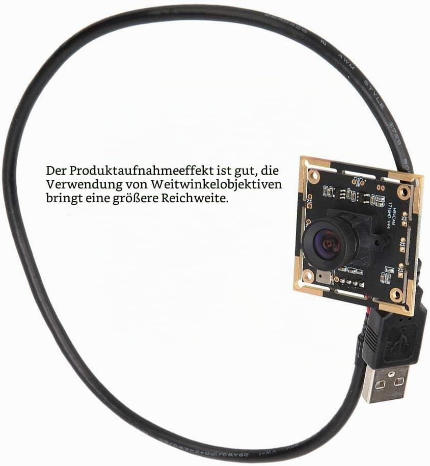 USB-Kameramodul 100 ° -Winkelobjektiv 1920 * 1080 HBV-1716HD mit OV2710-Chip