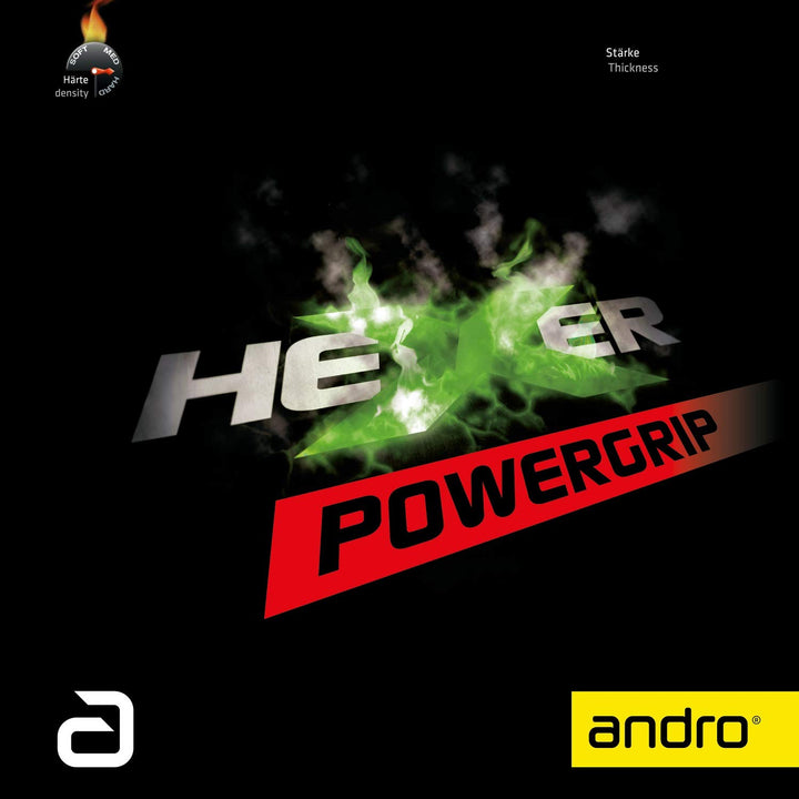 ANDRO Belag Hexer Powergrip Schwarz 2,1 mm, Schwarz 2,1 mm