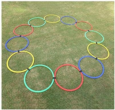 Koordinationsringe-Set 12 Ringe inkl. Tasche | Training für Fussball | Agility für Hunde | Home Trai