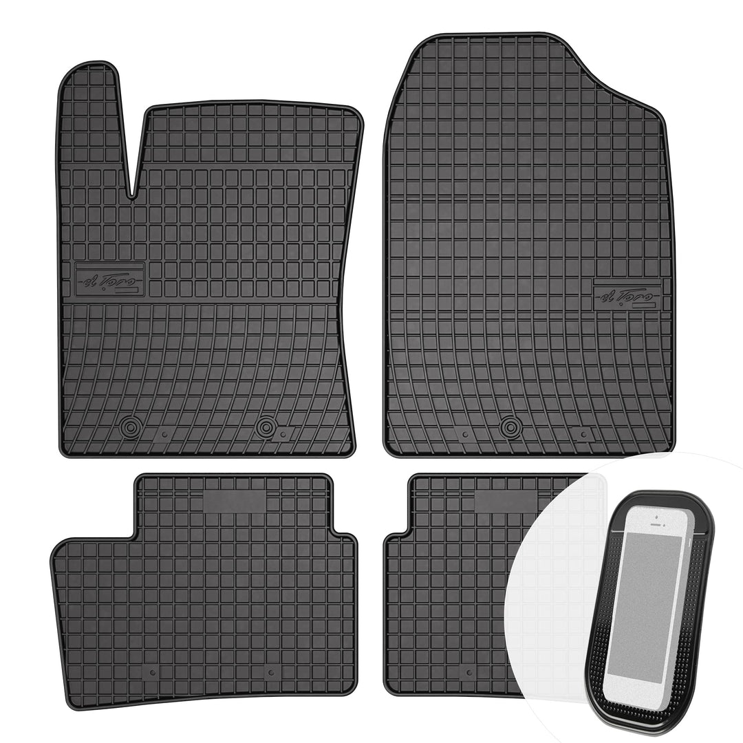 Gummimatten Auto Fussmatten Gummi Automatten Passgenau 4-teilig Set - passend für Hyundai i10 II 201