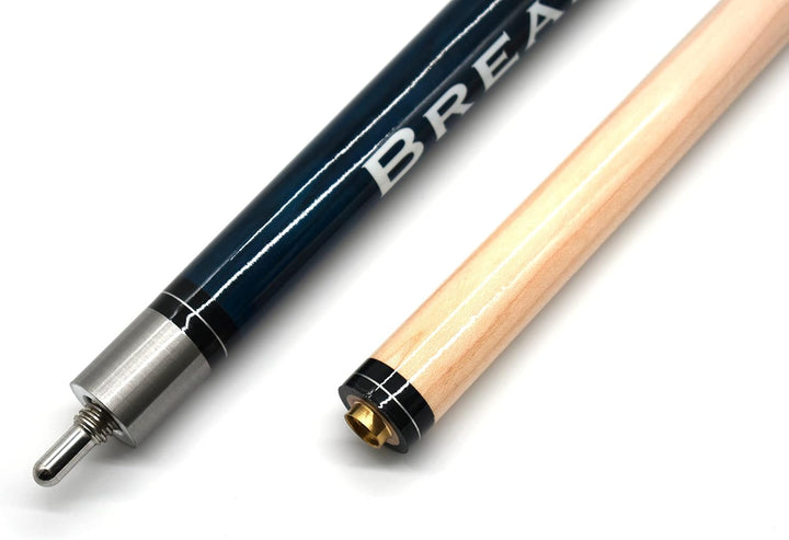 Billard Break Jump Queue - 3-teilig, Schnellverschluss, Navy Blau, 143cm
