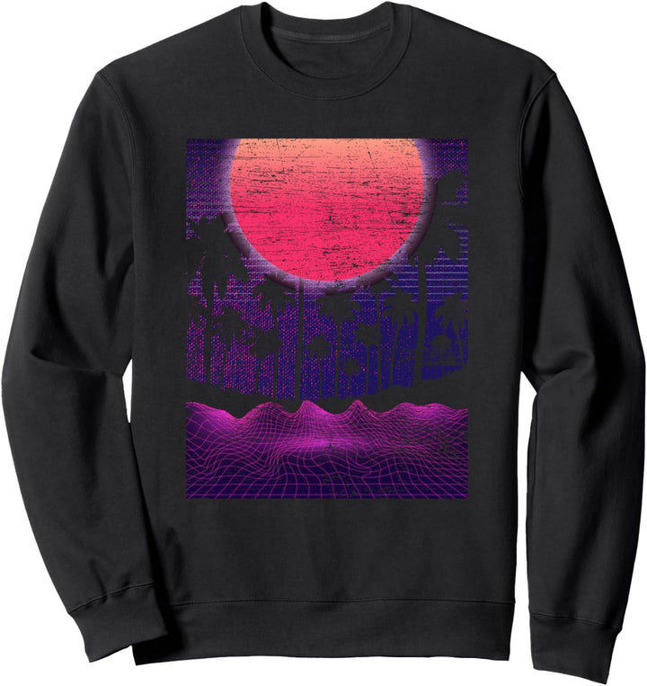 Sommerurlaub Aesthetic 1980er Sommer Tropen Vaporwave Sweatshirt