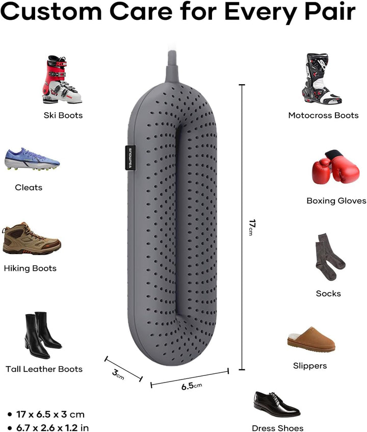 Snowpea Schuhtrockner Elektrisch, Stiefeltrockner, Schuh-und Stiefelwärmer, Verschwitzte Schuhe zu T