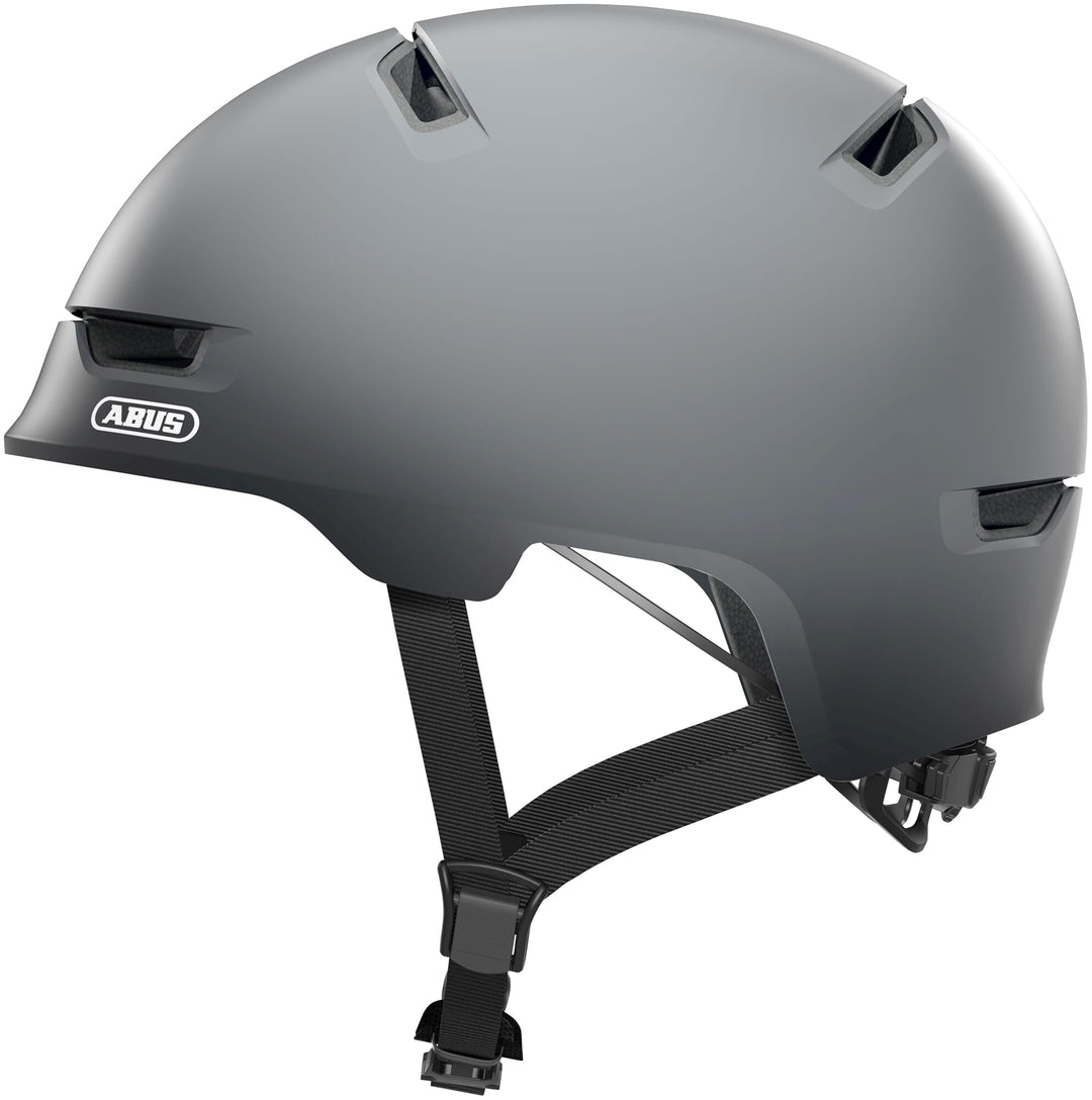 ABUS Stadthelm Scraper 3.0 - Robuster Hartschalen-Fahrradhelm L (57-62 cm) Grau (concrete grey), L