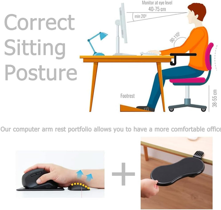 Ergonomische Armlehne Stütze Handgelenkauflage,Einstellbare Computer Schreibtisch Extender,Handballe