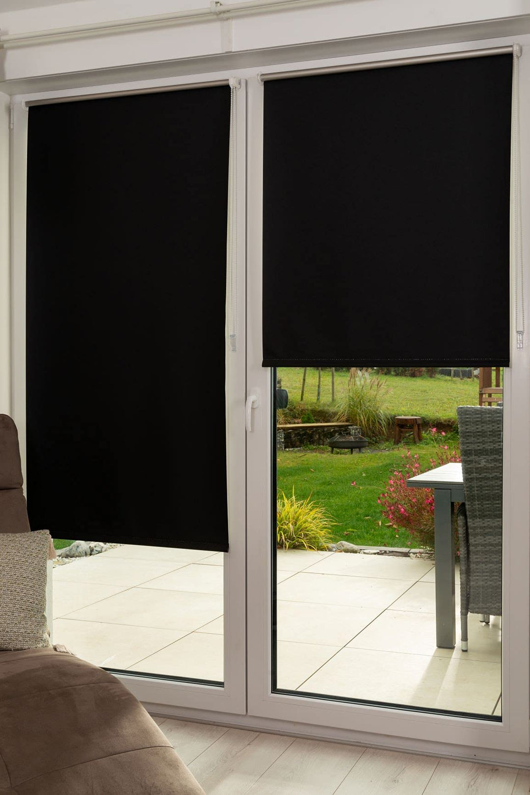 K-home Klemmfix Rollo Verdunklung, Schwarz, 55 x 200 cm (B x L) Schwarz 55 x 200 cm (B x L), Schwarz