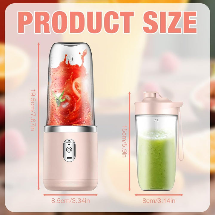 Tragbarer Mixer, 400ml Mixer Smoothie Maker to Go mit Digitalanzeige, Portabler Elektrischer Saftpre