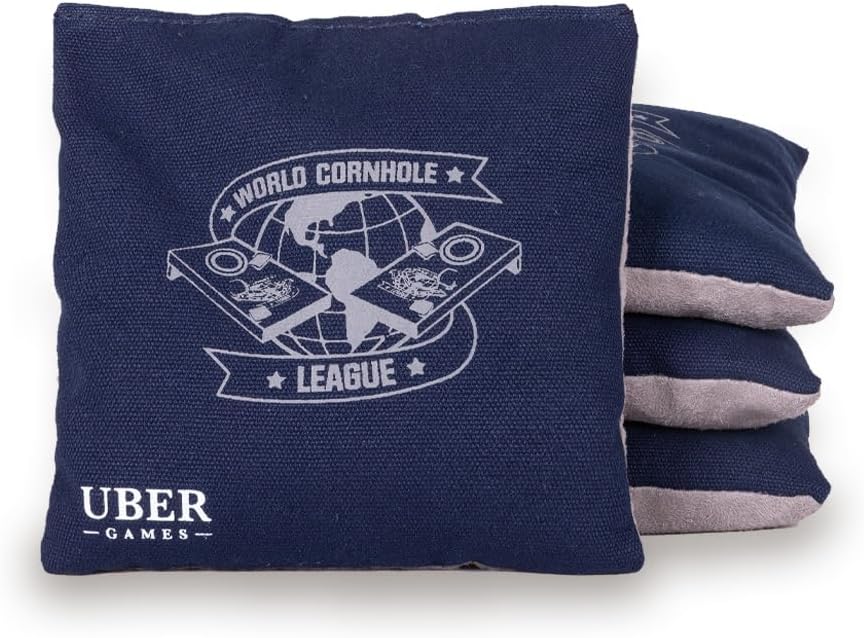 Uber Games - World Cornhole League – 8 professionelle Cornhole Sitzsäcke – 4 x Grün & 4 x Grau – Off