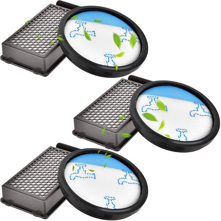 Rebirthcare 3 Pack HEPA Filterset für Rowenta Compact Power Cyclonic Force Beutelloser Staubsauger F