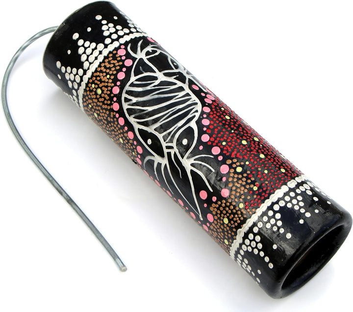 25 cm Donner-Trommel - Gewittermacher Donnermacher mit Dot-Paint Bemalung Regenmacher Musik 105