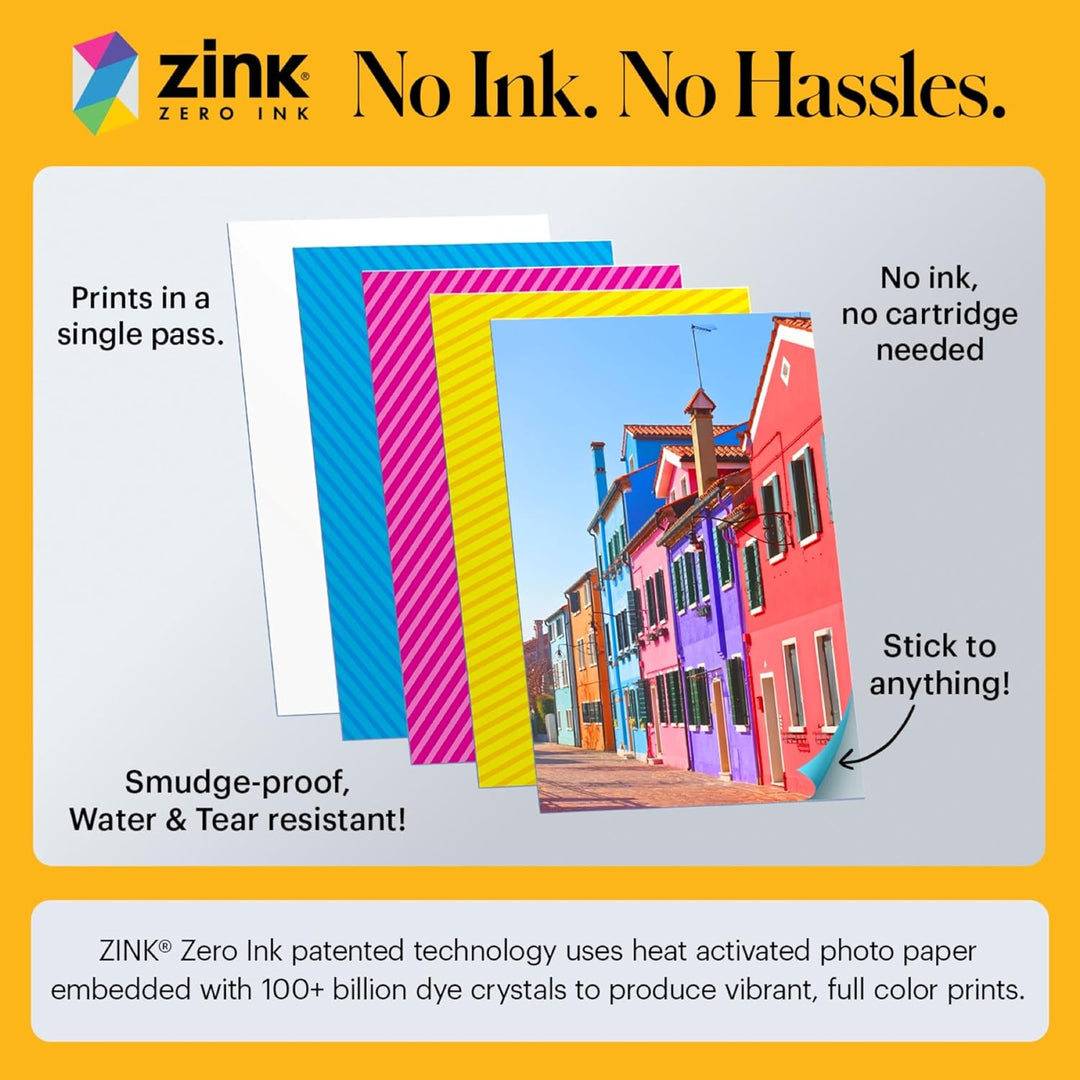 KODAK Step Printer Drahtloser mobiler Fotodrucker mit Zink-Technologie (Schwarz) Reiseset Schwarz St