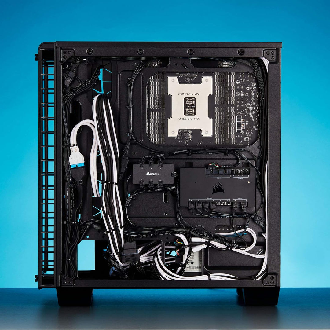 Corsair Premium Sleeved SATA 3 Kabel gewinkelt / gerade (6Gbps, 30 cm 90°) Blau SATA 30cm 90° Blau,