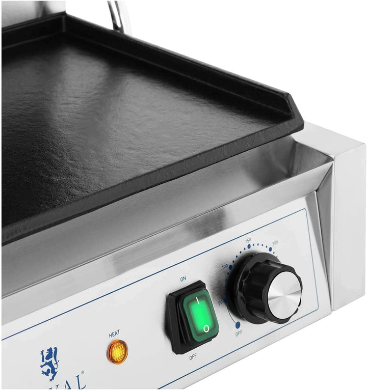 Royal Catering RCPKG-3600-M Doppel-Kontaktgrill geriffelt + glatt 3.600 W Elektrogrill Kontaktgrill
