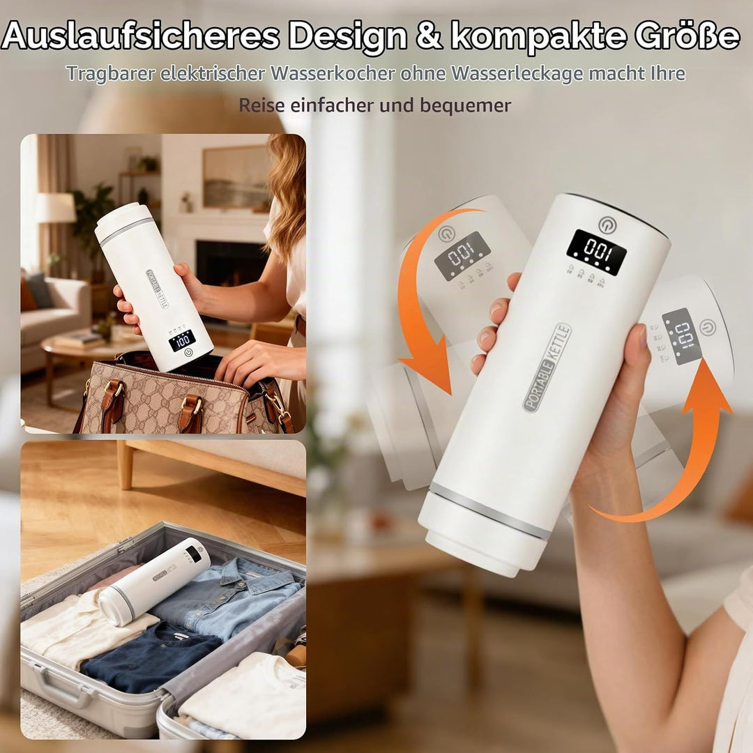 Elektrischer Reisewasserkocher Klein, Diealles Shine 550ML Reise Wasserkocher, Schnelles Kochwasser