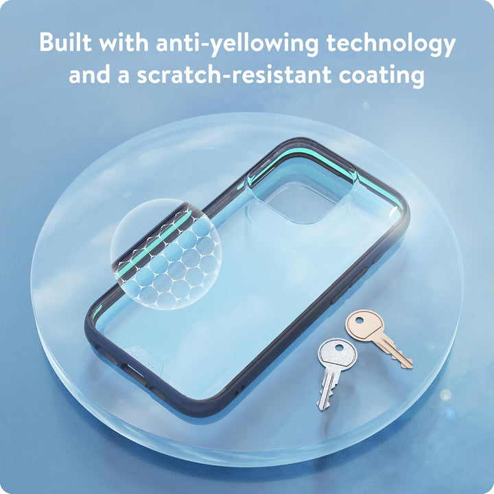 Mous Hülle für iPhone 15 Durchsichtig Case - Clarity - Handyhülle iPhone 15 Case - Transparent Krist
