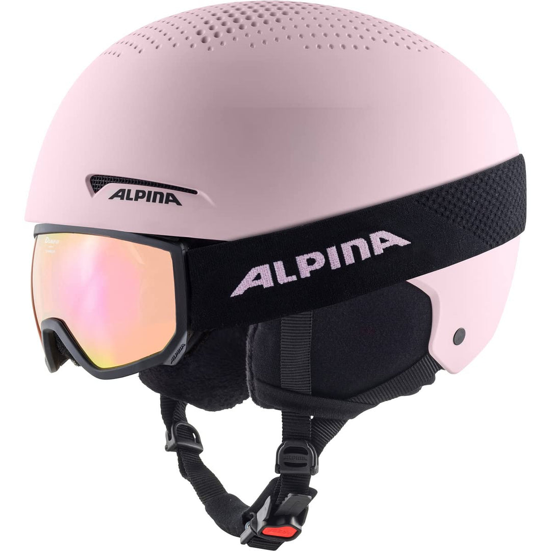 ALPINA ZUPO SET (+SCARABEO JR) - Hochwertiges, Sicheres &amp; Robustes Set aus Skibrille &amp; Skihelm Für E