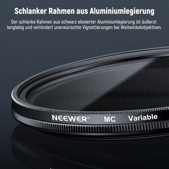 NEEWER 67mm Sternfilter 4/8 Punkte, Verstellbarer Star Filter, mehrfach beschichteter drehbarer Kreu
