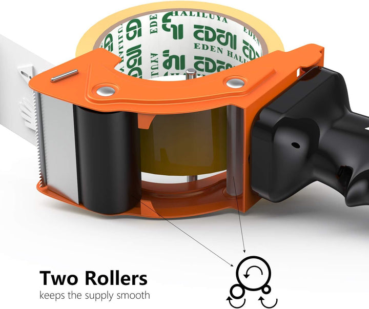 Packband Handabroller Professioneller Klebebandabroller mit stabilem Metallrahmen, Sicherheitsklinge