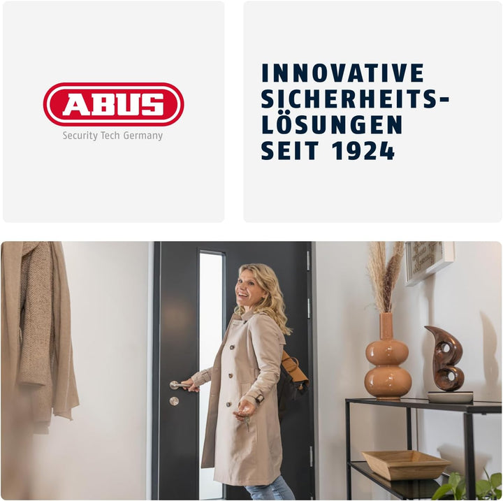 ABUS Tür-Schutzbeschlag KLS114 F3 messing mit beidseitigem Drücker 08297 F3 Messing Beidseitiger Drü