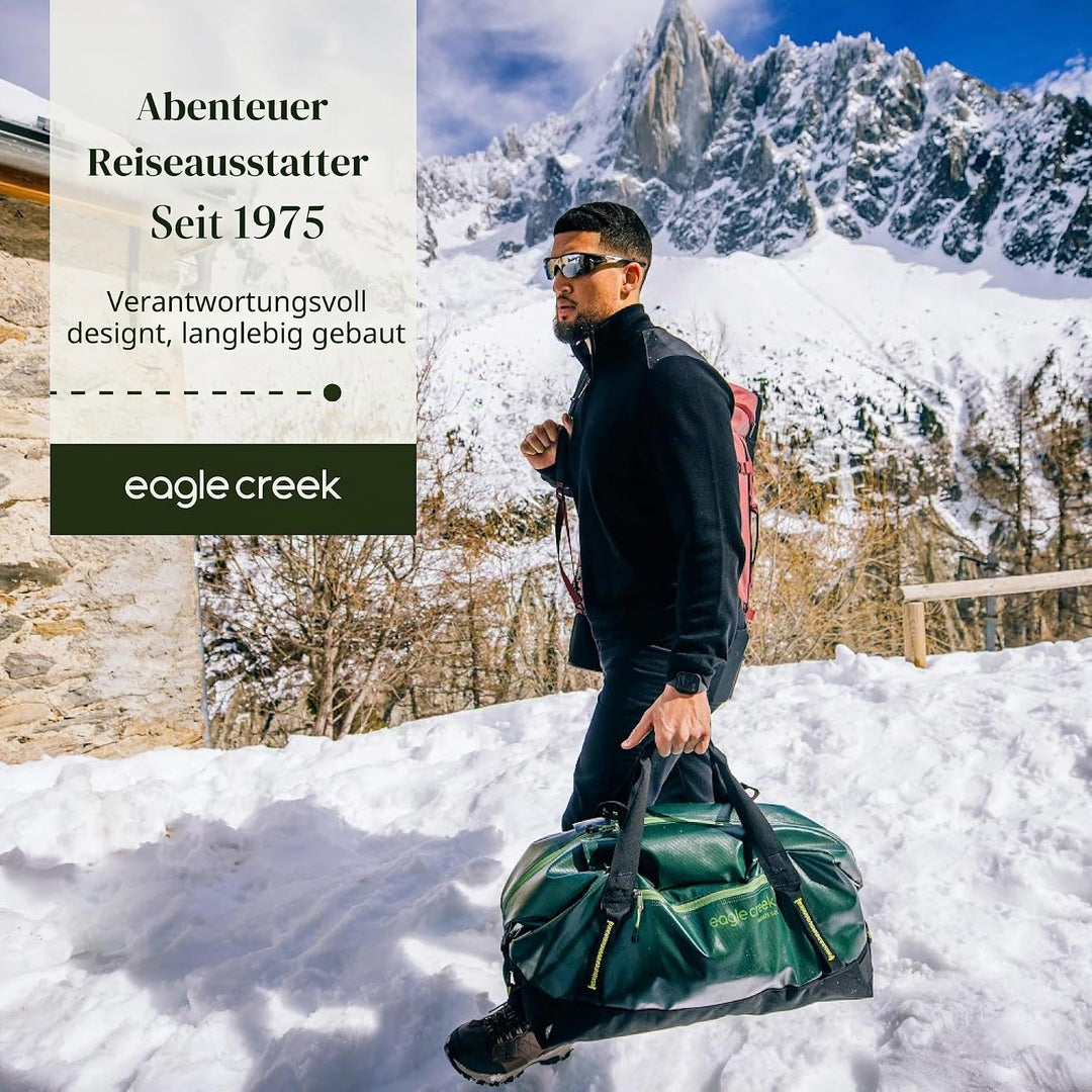 Eagle Creek Migrate Reisetasche 60L I Recyceltes wasserabweisendes Material I Rucksack-Funktion I 60