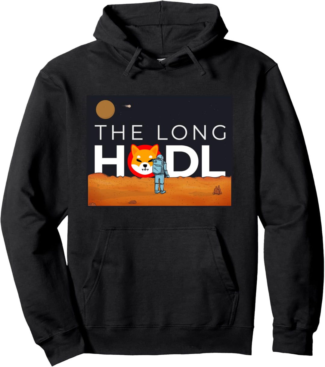 Der Markt für Kryptogeschenke von Long Hold, Shiba Inu To The Moon Pullover Hoodie