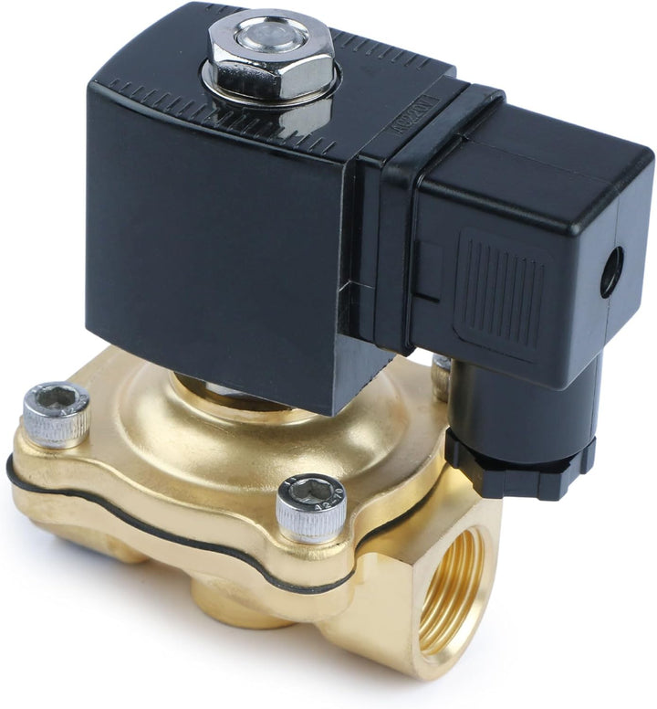 U.S. Solid Solenoid Valve Magnetventil Messing G 1/2" 230V AC Normal geschlossen NC 0-10 bar, elektr