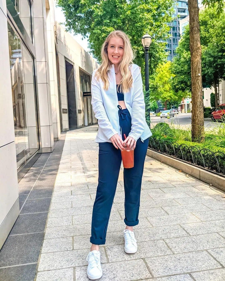OUGES Jogginghose Damen Sporthose Lang Hose Baumwolle Freizeithose Trainingshose mit Taschen für Fra