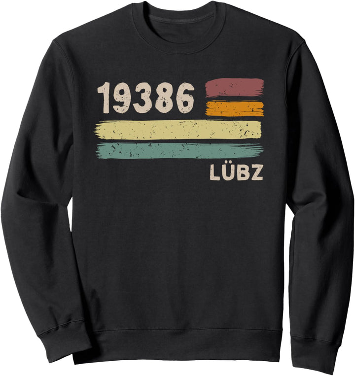 Retro 19386 Lübz Vintage Gemeinde PLZ Sweatshirt