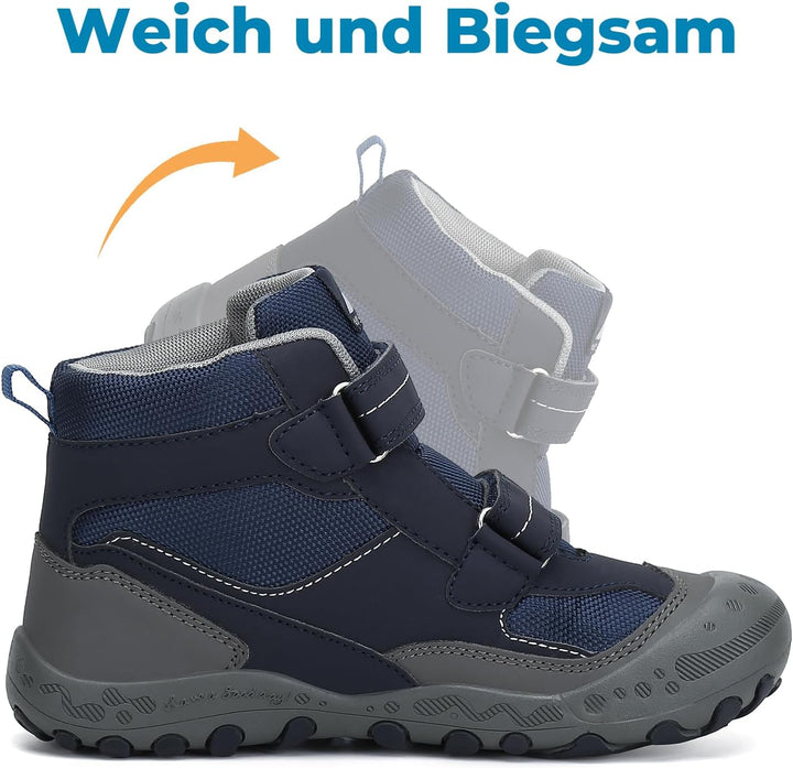 Mishansha Kinder Wanderschuhe Trekking Wanderstiefel Outdoor Trekkingschuhe 34 EU Signalblau, 34 EU