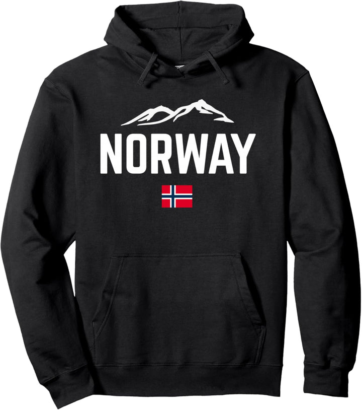 NORWEGEN NORWAY Flagge Berge | Damen Herren Kinder Pullover Hoodie