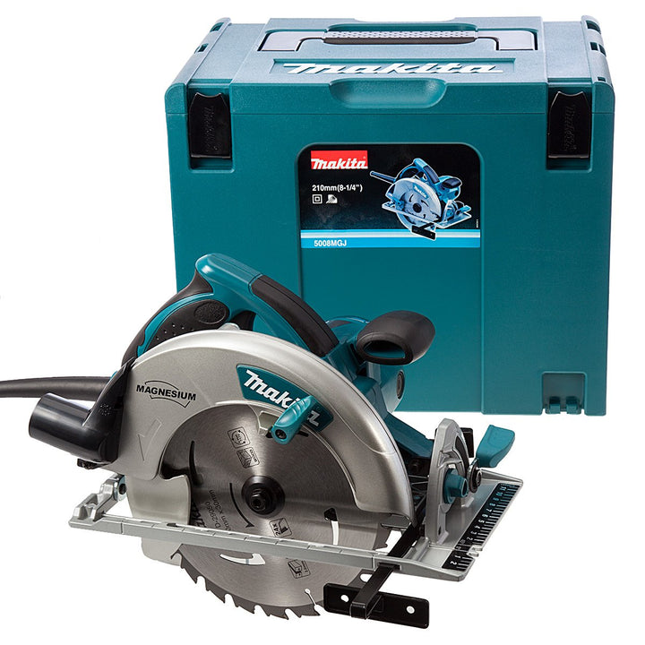 Makita 5008 MGJ 1800 W Handkreissäge 210mm im Makpac Schwarz, Blau, Silber 240 Volt Single, Single