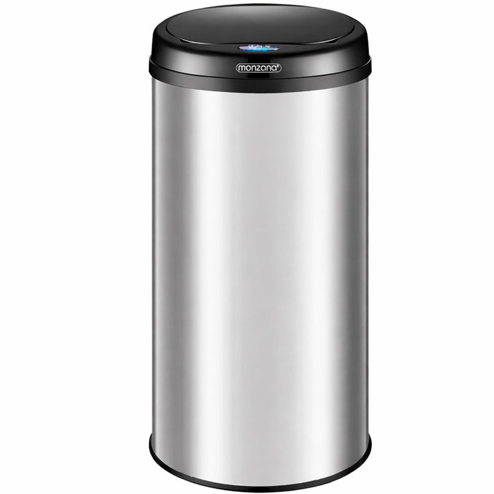 Monzana® Mülleimer Küche mit Deckel Sensor 30L Edelstahl USB Ladekabel Berührungslos Hygienisch Papi