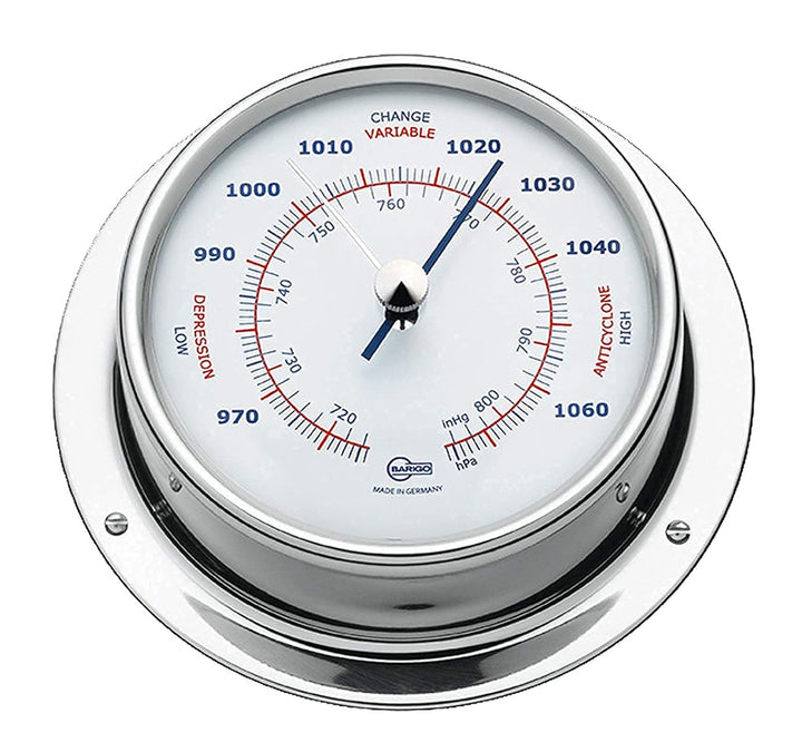 Barigo Sky Kabinenaustattung Schiffsbarometer Edelstahl poliert 110mm