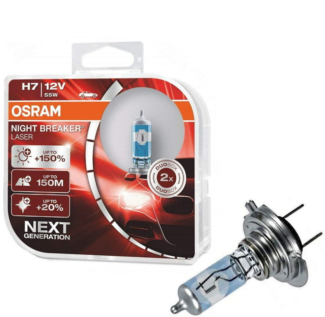 2x Osra.m H7 55W 12V PX26d Night Breaker Laser +150% Next Generation 64210NL-HCB hell Weiss White Er