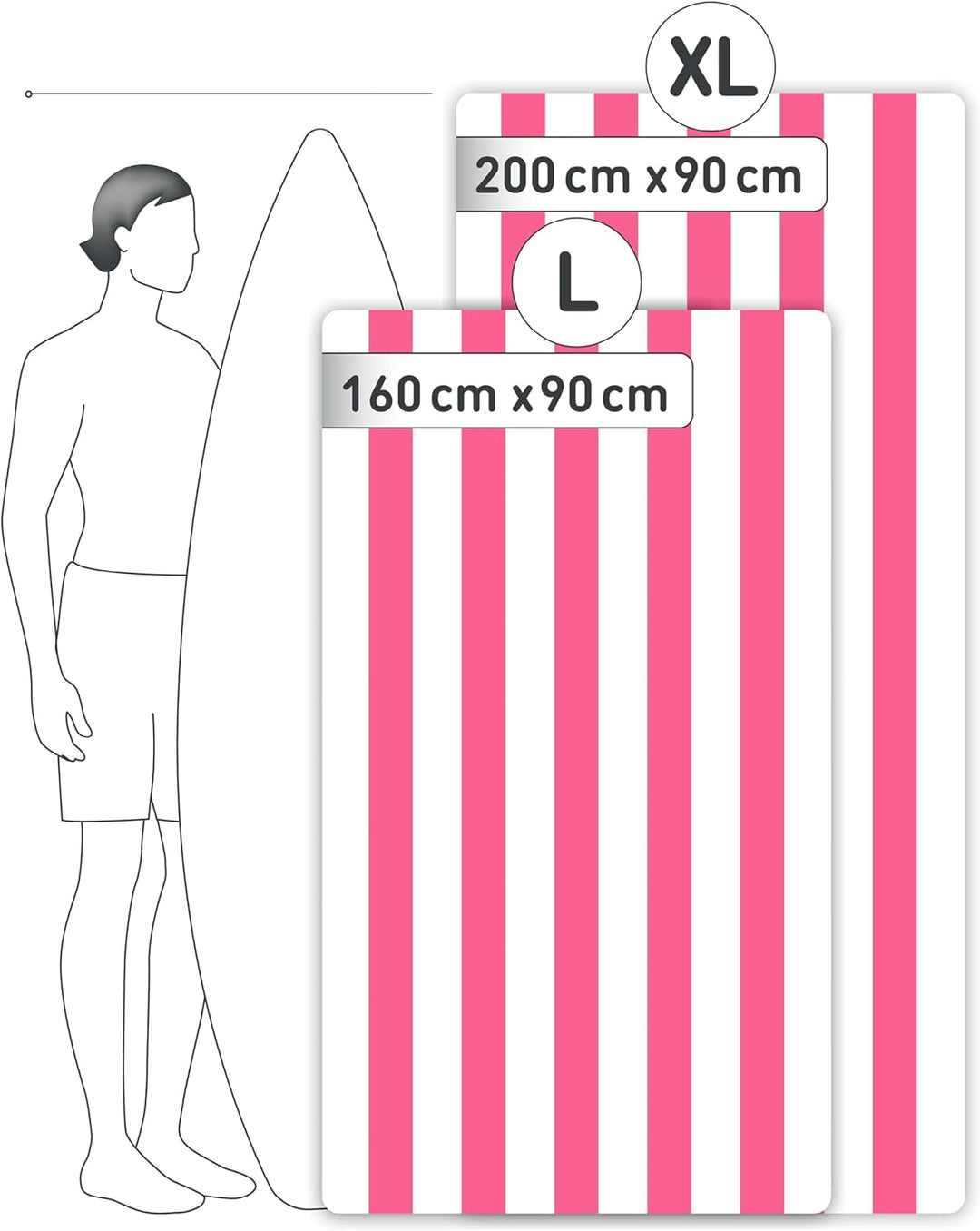 Fit-Flip Strandtuch XXL aus Mikrofaser - leicht und schnelltrocknend - 100% recyceltes Strandhandtuc
