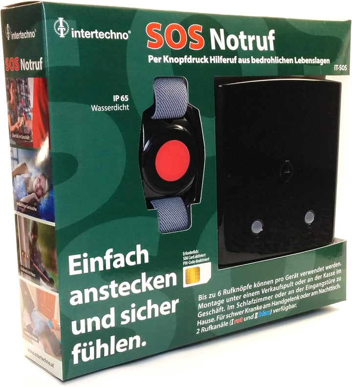 Intertechno IT-SOS Notrufzentrale inkl. rotem Taster