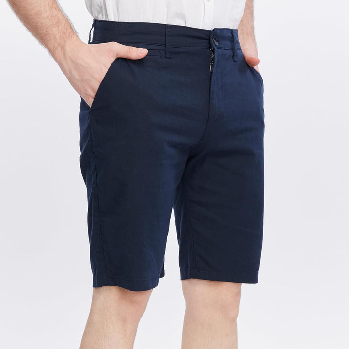 Xact Premium Herren -Leinenmischung Chino Short 32W Navy, 32W Navy