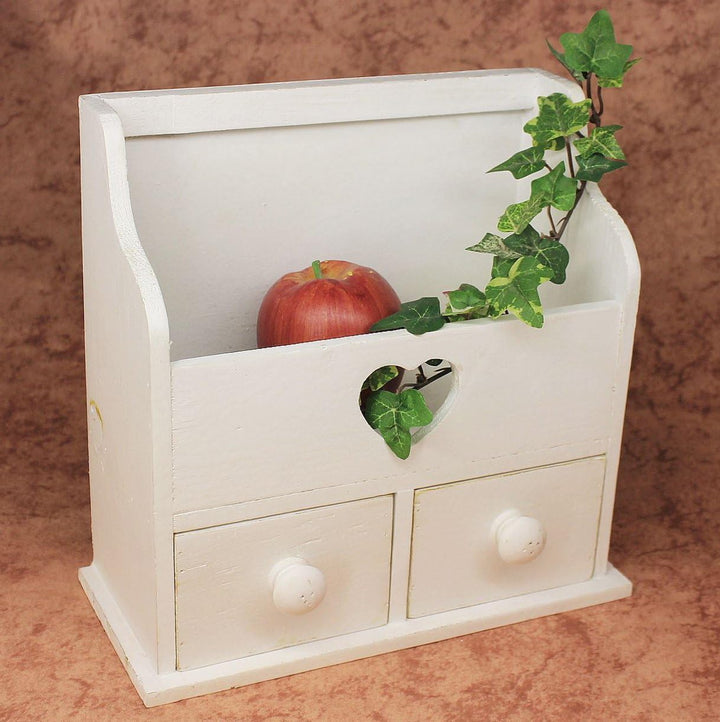 Minikommode Kommode mit 2 Schubladen 12236 Regal 28 cm Schmuckkasten Shabby Regal