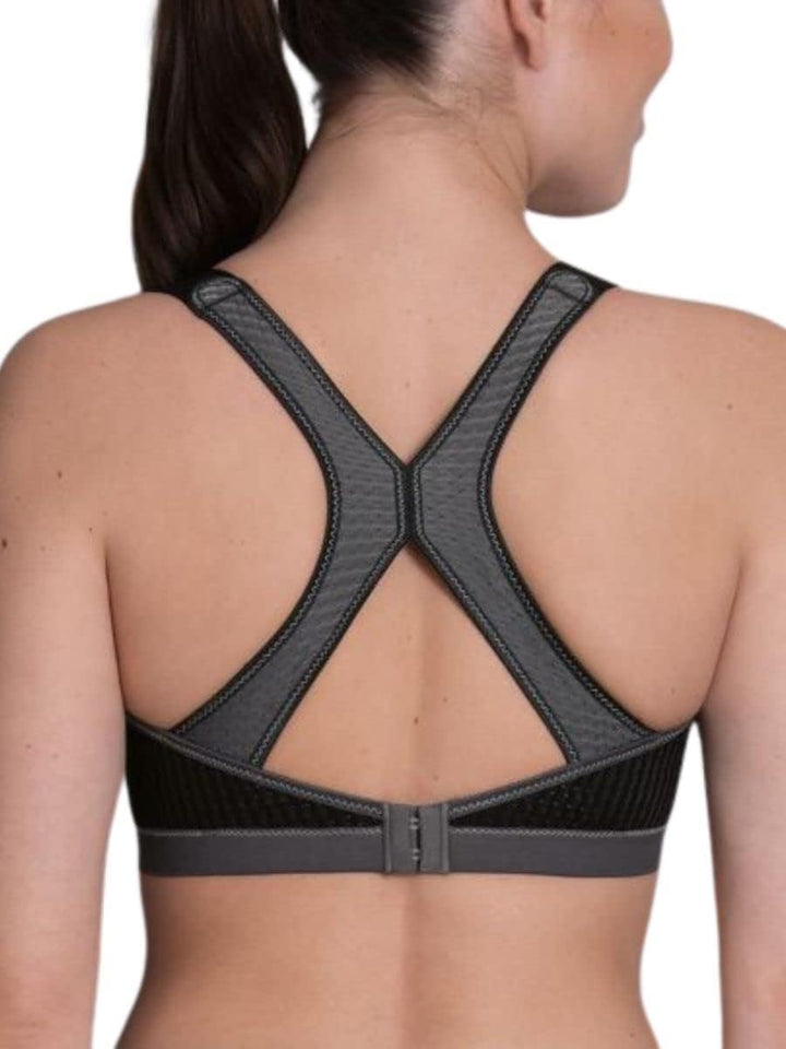 Anita - Dynamix Star Racerback - Damen - Sport BH - atmungsaktiv 80E Schwarz (Schwarz/Anthrazit 445)