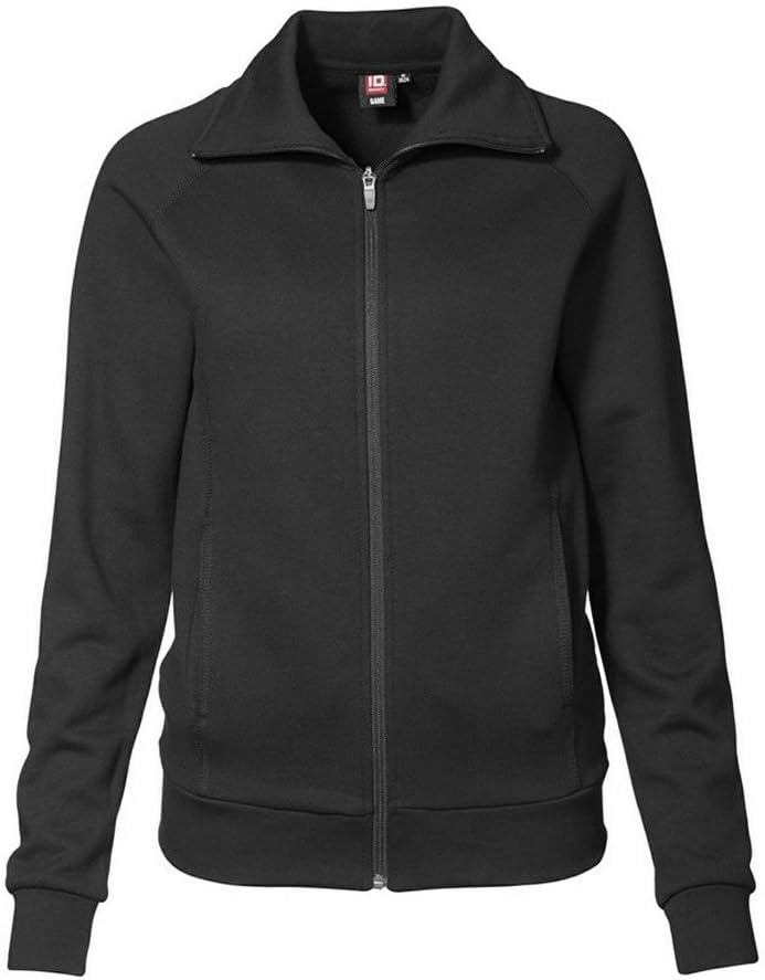 ID Identity Damen SWEATSHIRTJACKE 0624 (L, schwarz)