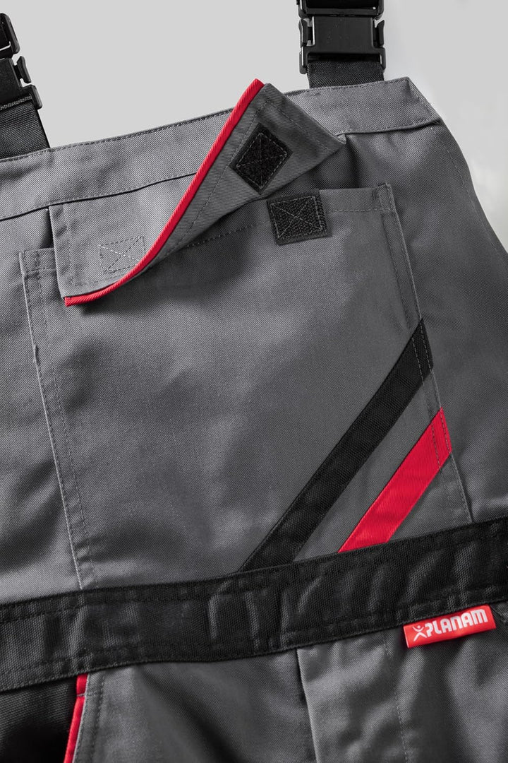 Planam Highline Herren Latzhose Zink Schiefer rot Modell 2331 Grösse 106 zink/schiefer 106, zink/sch