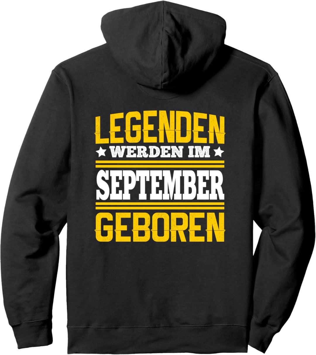 Legenden werden im September geboren Geburtstag Geburt Fun Pullover Hoodie