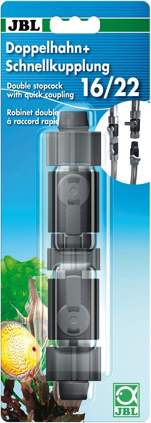 JBL CristalProfi e1502 greenline Aussenfilter & 6109300 Doppelhahn + Schnellkupplung 16/22 160-600 L