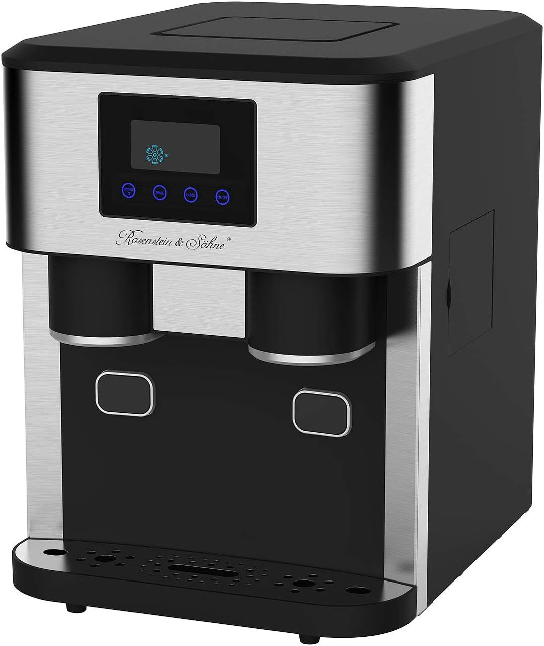 Rosenstein & Söhne Crushed Ice Maschine: Profi-Eiswürfelmaschine mit Crushed Ice & Kaltwasser, XXL-T