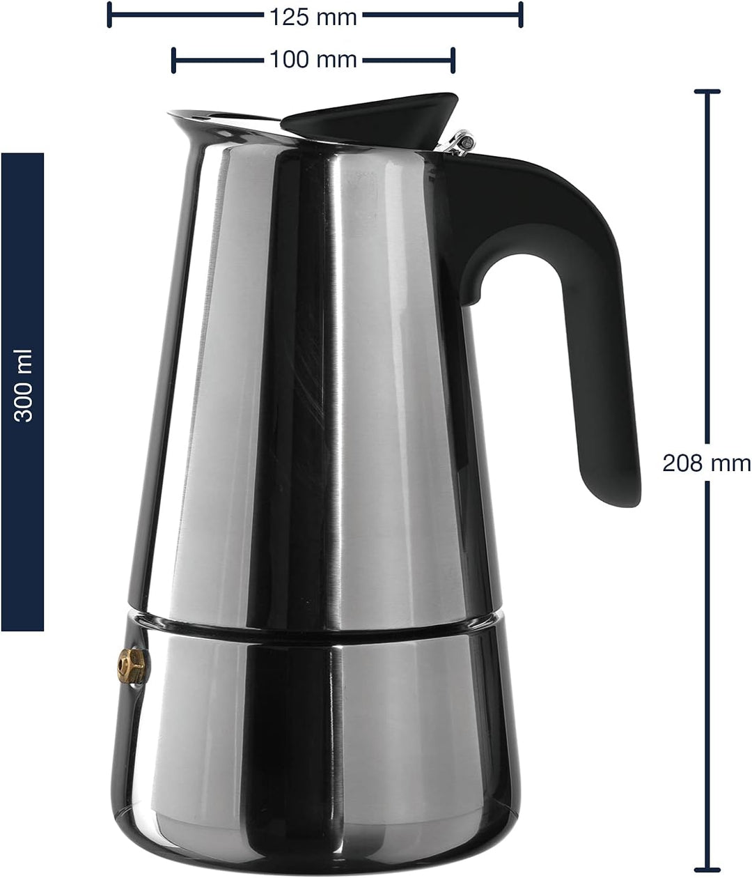 LEONARDO HOME 018772 CAFFÈ PER ME Espressobereiter 0,3l, 18/8 Edelstahl Espressobereiter 0,3 l