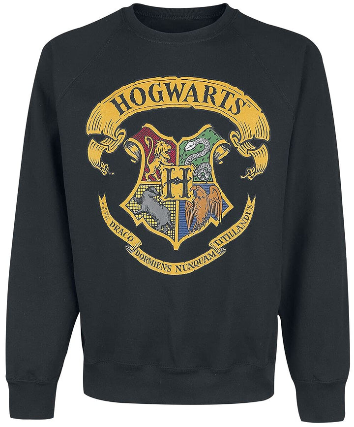 Harry Potter Hogwart's Crest Männer Sweatshirt schwarz XL