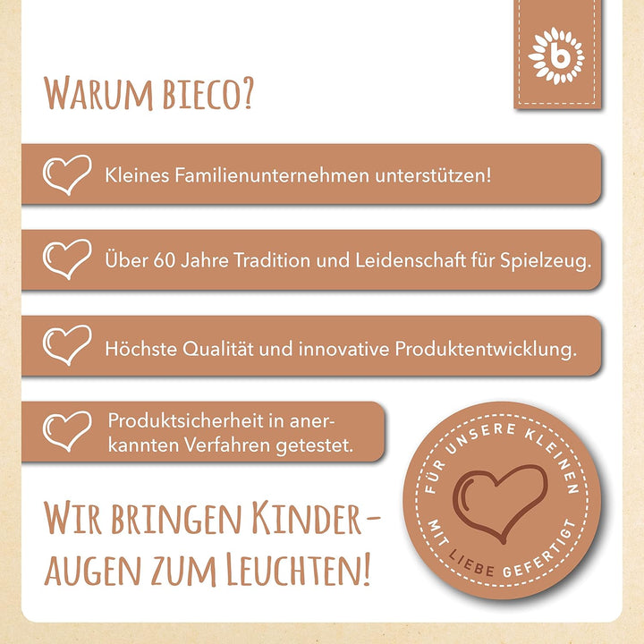 Bieco Plüsch Schaukeltier REH Lina, 60 cm | Kinder Schaukelstuhl mit Sicherheitsgurt | Schaukel | Kl