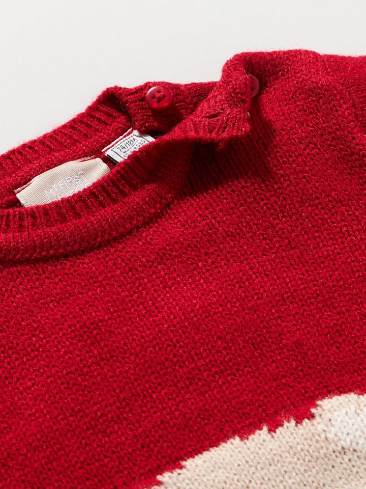 Chicco Unisex Kinder Weihnachtsstrickpullover Hose (1er Pack) 9 Monate Rot (2), 9 Monate Rot (2)