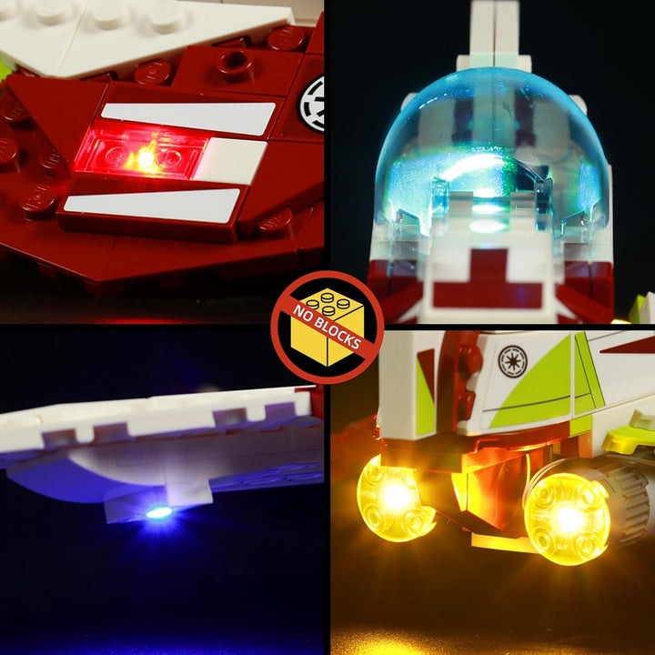 Led Licht Set für Lego 75333 Obi-Wan Kenobi’s Jedi Starfighter (Kein Lego), Dekorationsbeleuchtungss